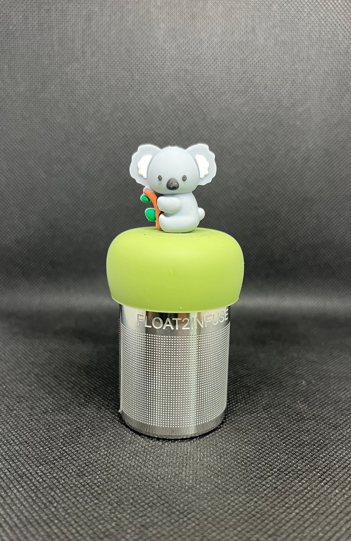 Koala bear floating tea steeper with green base